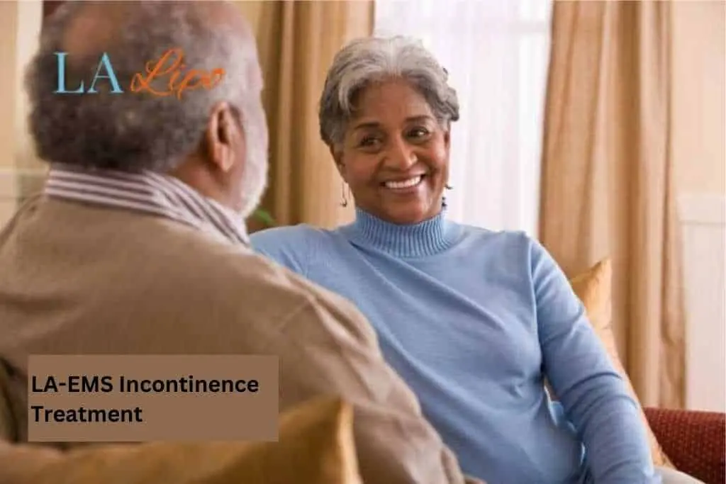 Couple sat smiling at each other - LA-EMS treatment Waltham Abbey