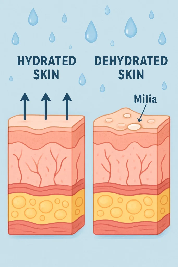 The importance of hydration and milia production Waltham Abbey