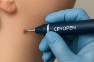 Person receiving skin tag removal Waltham Abbey