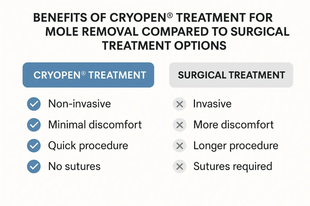 Benefits of facial mole removal Waltham Abbey - call our team today to book a consultation